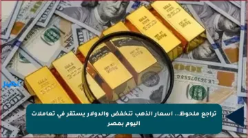 تراجع ملحوظ.. أسعار الذهب تنخفض والدولار يستقر في تعاملات اليوم بمصر